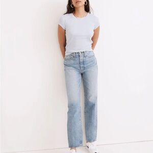 Madewell The Perfect Vintage Straight Jeans Women's Size 26 Light Wash High